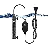 GERUI Calentador de acuario 35 W/50 W (1 L-20 L) con regulador de temperatura para acuarios y peces, con protección contra sobretemperatura (35 W)