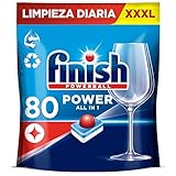 Finish Powerball Power All in 1 Pastillas para el lavavajillas, 80 pastillas