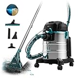 Cecotec Aspirador de Sólidos, Líquidos y Tapicerías Conga CarpetClean 20000 Pro. 1400 W, 22kPa, Gran Tamaño, 2 Tanques de 4 y 20 litros, Pulverizador, Radio de Acción 7 m, Filtro HEPA, Accesorios