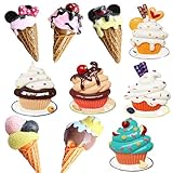 MZSX Imanes Decorativos para Nevera, 10 pcs, 10 tipos de comida, Resina, 6x6x2 cm