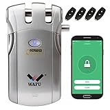 WF-019 | Cerradura Invisible de seguridad para Puerta con APP WIFI y mandos | Antirrobos y Anti Okupas controlable desde el telefono | iOS y Android | Smart Life | Plata