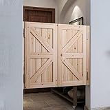 Puertas oscilantes, puertas de café, puerta batiente interior de madera maciza, puertas de café de salón, puerta oscilante de granero de cierre automático, puerta oscilante para bar, porche, entrada,