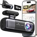 REDTIGER Dash CAM 4K/2.5K Delantero y Trasero, Dshcam con WiFi y GPS, Tarjeta de 32 GB, Grabación en Bucle, Modo de Estacionamiento, Control Inteligente de Aplicaciones, Soporte 256 GB Máx.