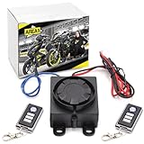 Area1 Sistema de Alarma para Motocicleta Easy 2 Fit de fácil Montaje / 12 V/Universal / 2 mandos a Distancia / 125 dB/protección antirrobo