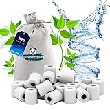 Rinko France | 25 perlas de cerámica para filtrar el agua del grifo – anti cal – elimina el mal sabor – ideal para jarra, cafetera, hervidor de agua, purificador natural