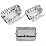 Horno de tambor giratorio robusto en acero inoxidable para deliciosamente tostadas frutos secos y frutas (D: 14 x 14 x 25 cm)