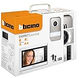 Bticino Easykit - 317913 - Kit de videoportero básico monofamiliar con 2 Cables con: 1 botón Externo, Timbre y cámara, 1 Monitor Interno de 7 Pulgadas a Color Manos Libres