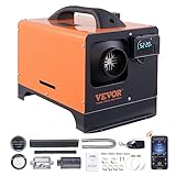 VEVOR Calentador Diésel Portátil Todo en Uno 12V 8kW Calentador de Aire Diésel 0,16-0,62 L/h 8~36°C Ajustable 20-25 m² LCD Bluetooth Mando a Distancia Depósito de 5 L para Autocaravana Sin Instalación