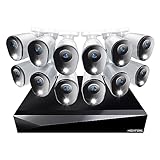 Night Owl Sistema de cámara de seguridad para el hogar de 2 vías audio de 20 canales DVR con (12) cámaras de disuasión HD 1080p interior/exterior y disco duro de 1 TB (añadir hasta 4 cámaras Wi-Fi)