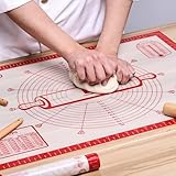 Alfombrilla de silicona extragrande de silicona 51x71cm, con medición, alfombrilla para masa, base para horno, estera para hacer pasta de fondant, pasteles de
