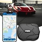 Winnes Localizador GPS para Coche 90 días en Espera 5000mAh Rastreador GPS con micrófono sin Suscripción Magnética Impermeable Antirrobo App Gratuita GPS Tracker para Auto Moto Camión TK905