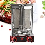 Barbacoa vertical de gas para catering, barbacoa de pollo CG-25, parrilla giratoria con pincho giratorio, máquina de hilado automático, para restaurante, salón, cocina, 3000 W, sin tuberías de gas