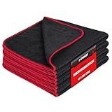 Springer ZX1300 - - 4 x Paño Microfibra Coche 40 x 40 cm - - Antirayas y Suave - Paños de Pulido 380 gsm - Súper Absorbente y Sin Pelusas - Trapos de Limpieza para Cuidado del Coche