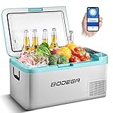 BODEGA 18L Nevera Portatil Electrica, 12V Nevera, -20℃-20℃, Para Coche, Camión o Caravana, Nevera Compresor, Control App, Control Táctil Led