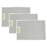 vhbw 3x filtro metálicos de grasa compatible con Balay 3BD795X/03, DWKBL1AEU/01 campana extractora, metal