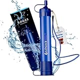 AQUAB® Filtro de Agua Portátil 4500l Sistema de Filtración de Agua, purificador Agua, Potabilizador de Agua,Filtros de Agua da Excursionismo Campamento Supervivencia y Preparación de Emergencias