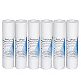 Lafiucy 5 Micron 10' x 2.5' Filtro de Agua Sedimentado para Toda la Casa Cartucho de Reemplazo Compatible con Unidad de Osmosis Inversa de 10 pulgadas,6pack