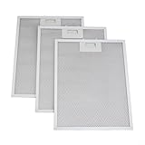 3 filtros de aluminio para campana extractora de 340 x 280 mm, filtro de ventilación de malla para eliminar olores para CFHEE229SC9S FHEE26A9S OR908CXA