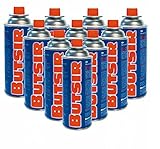 Paquete de 10 cartuchos de gas 227g para cocina, estufa portátil, bombonas mas quemadores new model para camping, caravana, camper, butsir.