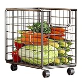 Kitchen Rolling Cart, 360-Degree Rotating Storage Organizer, Portable Floor Organizing, Multi-Use for Kitchen Pantry, Laundry, Bathroom, Vegetable, Fruit, Snack Storages
