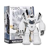 SilverLit Robo Blast, Robot Interactivo Grande, dispara Dardos Desde el puño, 34 cm de Alto, Programa hasta 20 Pasos, Baila, Reproduce música, Cara LED, Robots para niños de 5 a 14 años, el Mejor