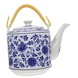 TOPBATHY 1 Pc tetera de ceramica jarra cafetera jarras bolsitas te infusor de te filtros de te tetera antigua Porcelana tetera retro tetera de flores hervidor de agua estilo chino cerámica