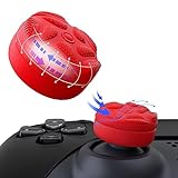PlayVital Thumbs Cushion Caps Thumb Grips para ps5 para ps4 Tapa de Pulgar para Xbox Series X/S Thumb Grip Caps para Xbox One, Elite Series 2 Thumbstick para Switch Pro-Gota de Lluvia Diseño(Rojo)