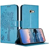 JayModCase Funda para Samsung Galaxy J4 Plus, Carcasa Case Plegable Protector Función de Soporte Tarjetas Magnética Compatible con Samsung J4 Plus - Azul