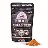 Poppamies Texas Beef BBQ Rub - Sazonador 100% Natural para BBQ - Marinada Seca y Condimento Perfecto para Res y Cerdo - Mezcla de Especias Perfectamente Equilibrada -Paquete Grande 200g