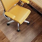 NATRKE - Alfombra para protección de Suelos Duros, Protector de PVC Transparente de Madera para Silla de Oficina en casa, sin BPA y sin ftalatos, 122 x 92 cm
