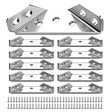 10 piezas Soporte de ángulo de Acero Inoxidable en Forma de L, Soporte de Esquina, Conector en ángulo, x Soporte de Esquina, Adecuado para fijar y reparar muebles, estantes, ventanas y armarios