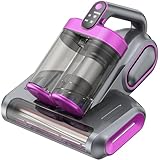 Linkifly Aspiradora Antiacaros para Colchones SIN Cable, MT1 18kpa Aspirador de Ácaros Inalámbrico con Luz UV y Vibración,Aspirador de Mano Ligero,Antiácaros y Antibacterias,Especial Alergias