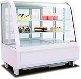 MBH - Vitrina expositora refrigerada profesional sobre mostrador 100 litros. Frigorífico expositor industrial pequeño para hostelería - Color blanco.