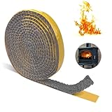 Brevanza 2M Cinta Aislante Termica, Junta Puerta Chimenea, Juntas para Chimeneas, Cuerda para Puerta Chimenea, Tira de Sellado Resistente al Calor para Estufa de Leña, Puerta Chimeneas, Tubo de Humo