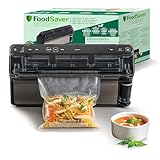 FoodSaver Envasadora al vacío Elite All-in-One Liquid+ | Alimentos hasta 5 veces más frescos* | Sellado de líquidos | Con 1 rollo (28 cm x 2,43 m) y 4 bolsas para envasar al vacío (0,94 L y 3,78 L)