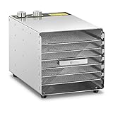 Royal Catering Deshidratador De Alimentos Máquina secadora RCDA-500/23S (Acero inoxidable, Temperatura: 33-80 °C, 500 W, 6 bandejas)