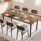 Tribesigns Mesa de comedor para 6-8 personas, mesa de cocina grande de 180 cm con bordes redondeados, mesa de comedor rectangular de madera con amplio escritorio para cenas familiares grandes, fiestas