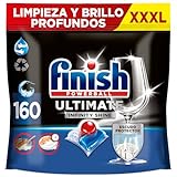 Finish Powerball Ultimate Infinity Shine, Pastillas para el Lavavajillas contra Manchas Resecas y Escudo Protector, 2 packs de 80, total 160 Pastillas