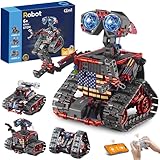 VEPOWER Robot de Ingeniería 4 en 1 para Niños - Juguete de Construcción con Control Remoto y App - Técnica, Tanque, Regalo Creativo para 6-12 Años