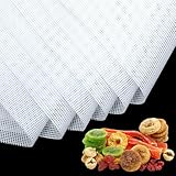 Hojas Deshidratador de Silicona, 8 Piezas Antiadherente Malla de Vapor Secadora Frutas, Reutilizable Esteras Deshidratantes de Fruta Alimentos, Tapete Para Secador Frutas, 38cm*28.5cm