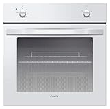 Candy Idea FIDC B100, Horno Estático, 70L, 2100W, 1 Bandeja y 1 Rejilla, 4 Funciones, 2 Mandos Giratorios, Puerta Doble Cristal, Blanco