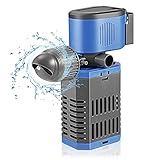 SOUSLOW 8W Filtro de Acuario Interno con Flujo 900L/H para Agua Limpia, Flujo de Aire Ajustable, bajo Ruido y Silencioso