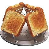 Tostadora de camping, tostadora para cocina de gas, tostadora de camping con soporte plegable, tostadora para estufas de gas, caravanas, viajes, picnics, reuniones familiares al aire libre