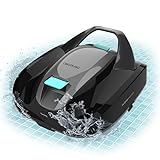 Cecotec Robot Limpiafondos Piscina sin Cable Conga Pooldroid 2000 FloorMaster. Autonomía 100mins, Piscina sin Pendientes, hasta 80m2, Profundidad Máxima 2,5m, Capacidad 2,5L, Filtro Alta Eficiencia