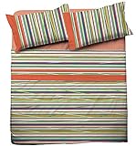 Juego de sábanas para cama individual de 1 plaza de algodón, varios diseños (liline multicolor)