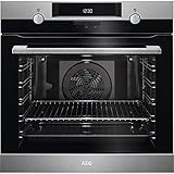 AEG Serie 6000 - Horno empotrable multifunción, capacidad 72 litros, BEE431011M, clase A, SurroundCook, función Aqua Cleaning, acero