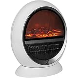 Deuba Termoventilador Chimenea Eléctrica LED Efecto de Llamas Temperatura Ajustable Estufa Calefactor