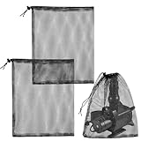 Giantree 2 bolsas de filtro, bolsas de malla para filtro de bomba de acuario, bolsas de filtro de estanque, bolsas de filtro de malla para acuario, jardín, estanque (40 x 30 cm, negro)