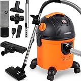 Monzana Aspirador en Seco y Húmedo 1200W Contenedor 15L Radio de Acción 8m Soplador Aspiradora Multiusos