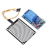 Garosa Módulo de Sensor de Gota de Lluvia de 12V Módulo de Controlador de Hoja de Lluvia Humedad de Lluvia detección de Clima con Indicadores,módulo